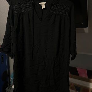 Black shirt dress